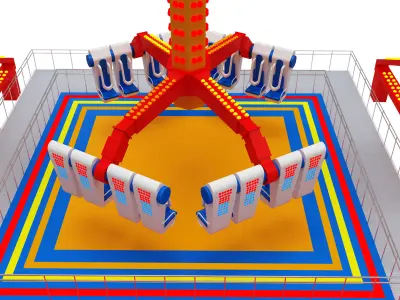 Funfair Crazy Vertical Rider 3D model