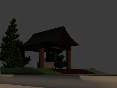 Japanese mini-temple  3D model