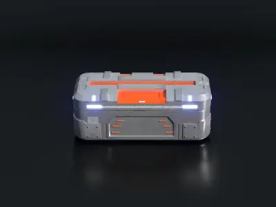Sci Fi Box v3 Low-poly 3D model