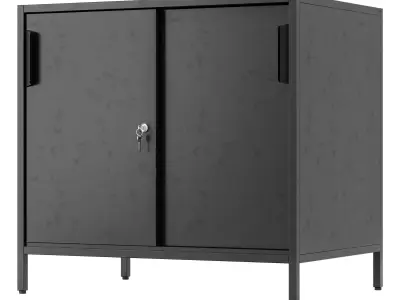 IKEA - TROTTEN Wardrobe with sliding doors 3D model
