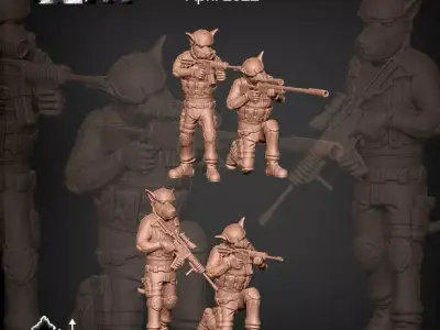 Swat Team 3D print model