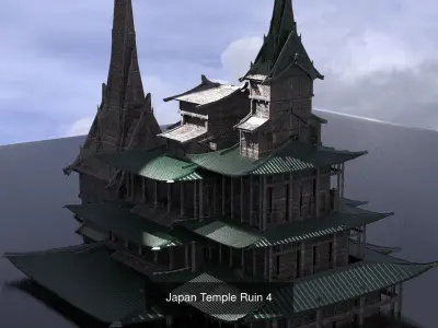 Samurai Architecture collection 1 3D Model Pack