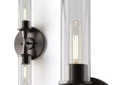 Double Bullet Glass Sconce 3D model