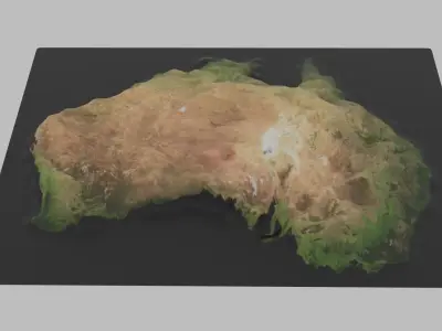 Australia Map Low-poly 3D model