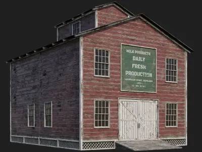 73-74-75-76 - Farm Buildings 4K PBR GameReady Low-poly 3D model