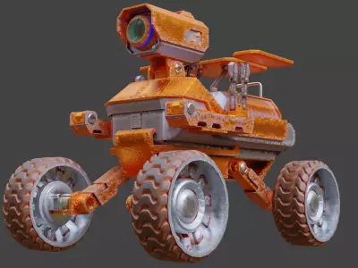 Mars Curiosity Rover Low-poly 3D model