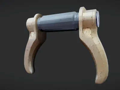 antique door handle 3D model