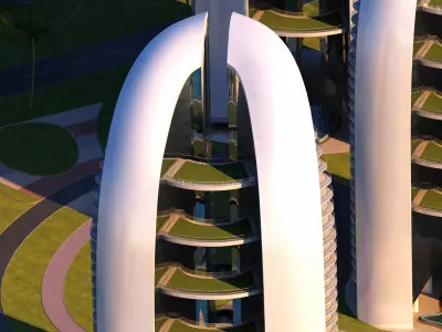 future architecture 3D model purchase