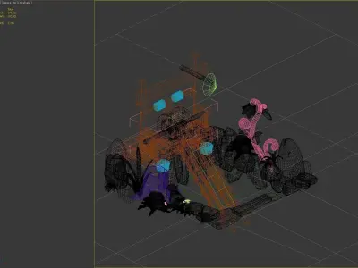 water Wheel 3D model