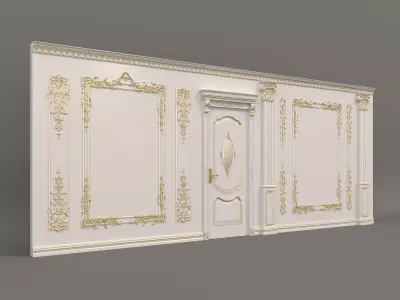 Wall Molding in Classic French style 9 3D model