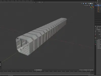 Sci fi tunnel 3D model