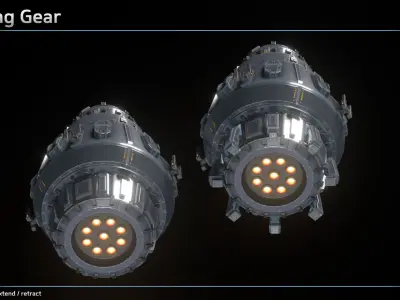 Scifi Dropship Acolyte Low-poly 3D model