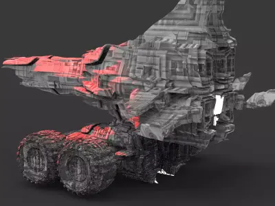 Moon Ship Trekker Ship 3D model