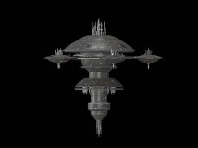 Star Trek Sol Station Probert Station Earth Spacedock Low-poly 3D model