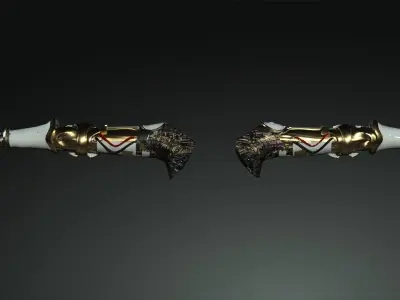 Cyborg Warzone - Eva02 - Robitic Arms Low-poly 3D model