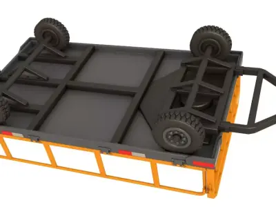 Airport Luggage Trolley 3D model buy