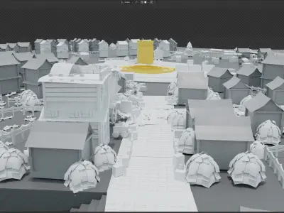 ForestEdge - Game Ready 3D model - UE5 - in Blender Low-poly Low-poly 3D model