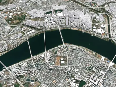 Cityscape Hanam South Korea 3D model