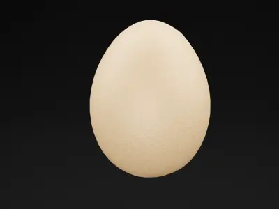 Realistic Red Egg Low-poly 3D model
