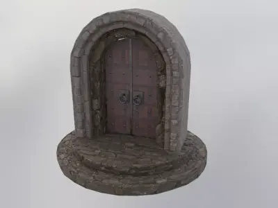 Old Door Low-poly 3D model