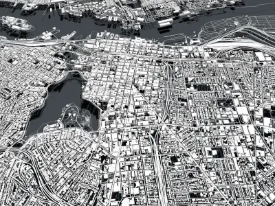 Cityscape Auckland New Zeland 3D model