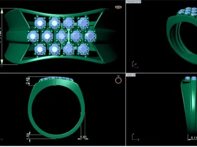 25 Small-Mens ring 3D Model Pack