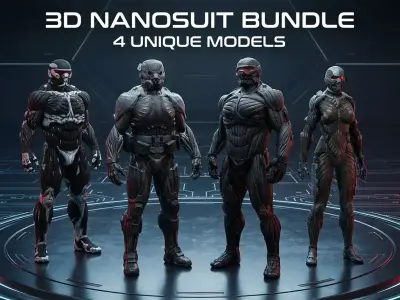 Crysis Nanosuit Complete Bundle  4 Elite 3D Models 3D Model Pack