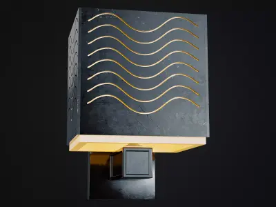 Rusty Old Lamp Wall Mounted 3D model