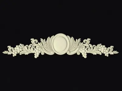 Central decor ornament for furniture 3D model 1080