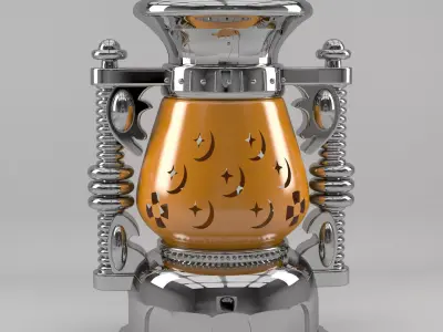 Old Lamp 3D model 2