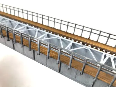 LINE-0007 Plate girder bridge riveted H0-scale 3D print model