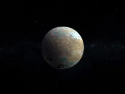 Alien Planet 10 Low-poly 3D model
