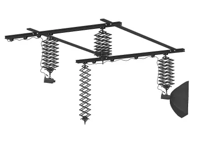 Ceiling Rail System 3D Model 3D model