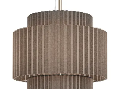 Pleated Shade LED Pendant 3D model