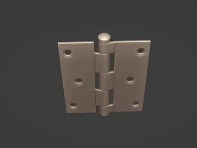 Door Hinges Low-poly 3D model