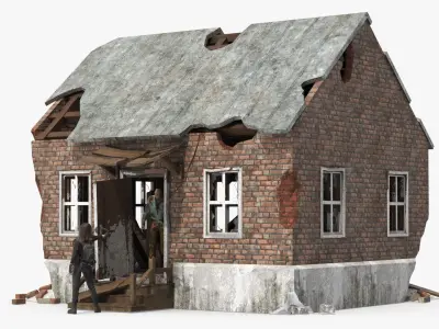  Zombie Chasing Survivor Woman 