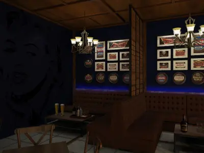 Industrial Beer House 3D model