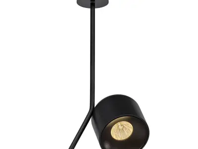 TINY C ceiling light with bulb 3D model