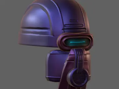 Gas mask helmet 3d model scifi Low-poly  Low-poly 3D model 186