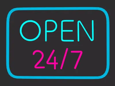 Open Neon light sign 3D model