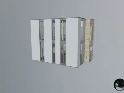 Modern Home With Interior Low Poly  3D model