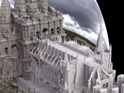 City Temple Sci fi fantasy themed 3D model