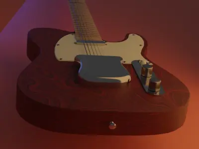 Electro guitar Fender Telecaster 3D model 3D model