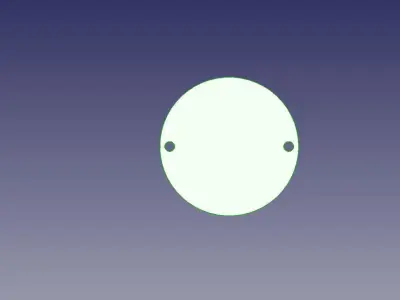 printable door knob with holes for bolts 3D print model