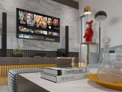 Living and Dining Interior Design - 1 3D model