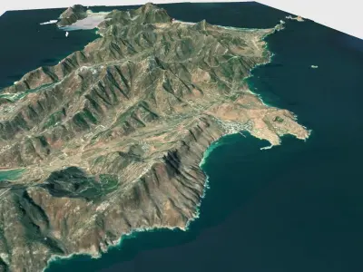 Island Arang dong Democratic Peoples Republic of Korea 3D model