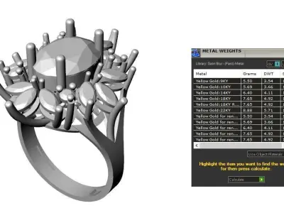 Jewelry ring 135 3D print model