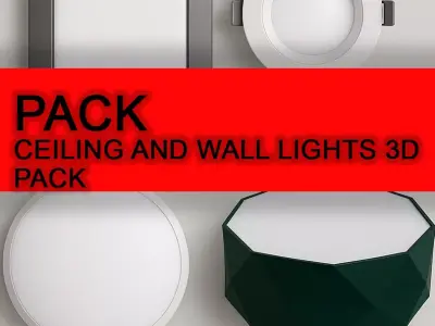 3D Pack  Ceiling and Wall Lights 3D model