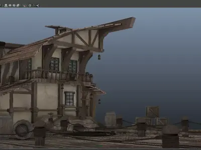 house game Low-poly 3D model