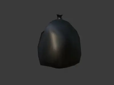Lowpoly gameready Garbage bag V2 Free low-poly 3D model